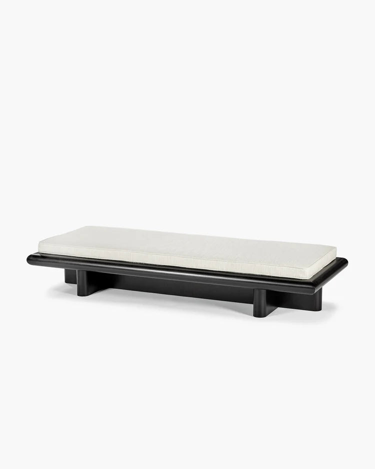 Banc L coco crème + cadre tulipier teinté foncé Taka