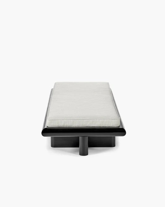 Banc L coco crème + cadre tulipier teinté foncé Taka