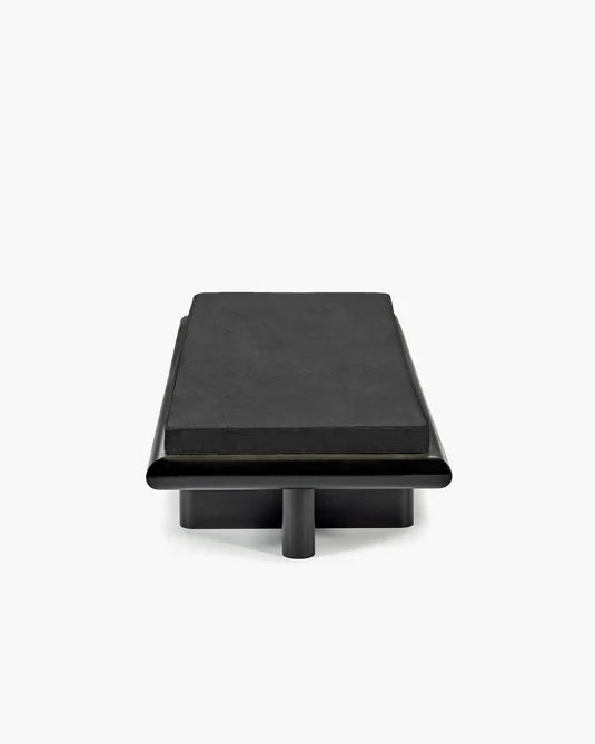 Banc L licot noir + cadre tulipier teinté foncé Taka