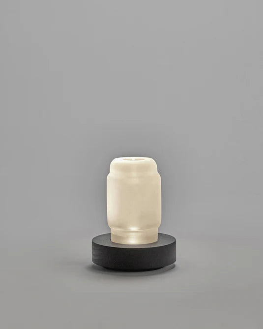 Vase/lampe de table noir blanche Luce