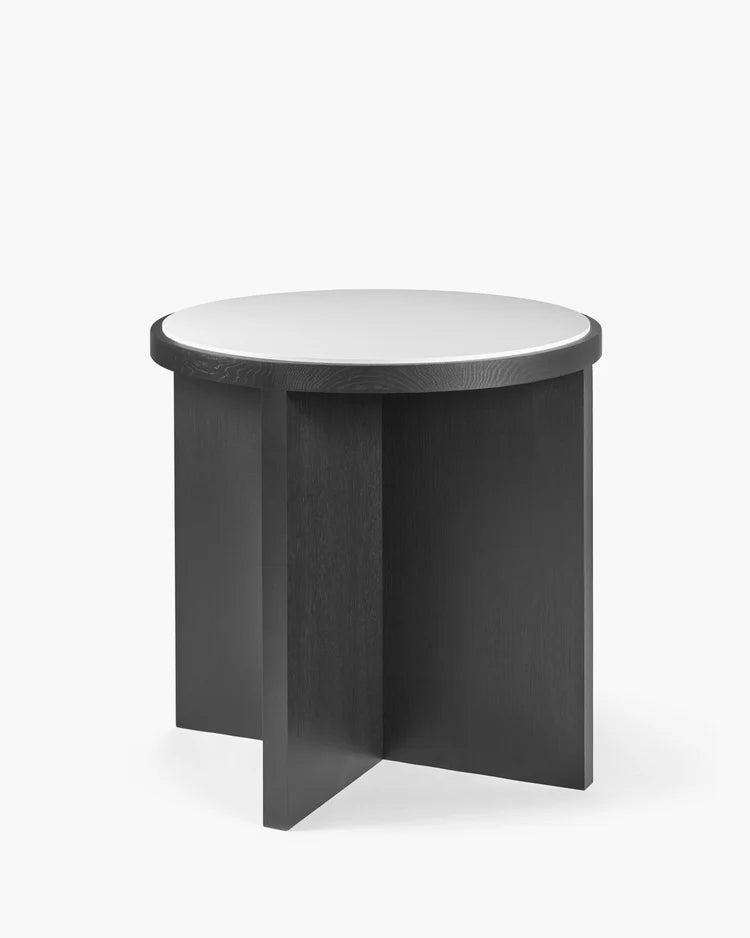 Cici black oak/white canvas S table 