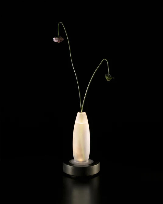 Vase/lampe de table noir blanche Lys 1