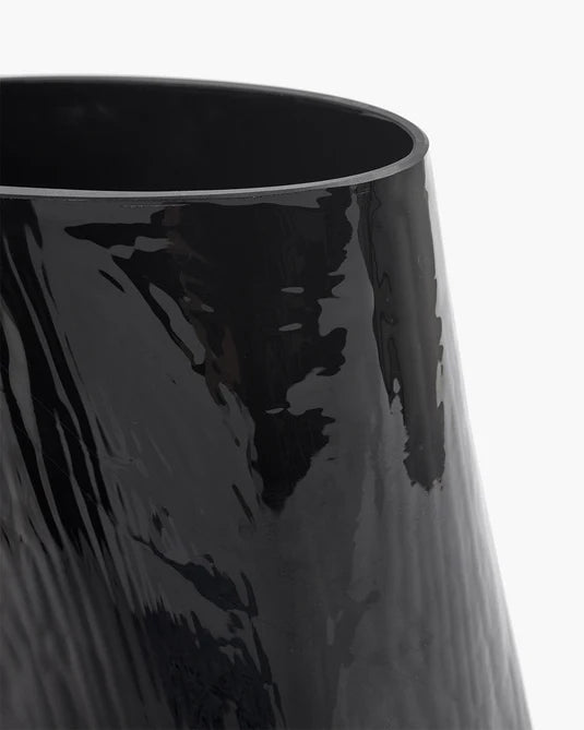 Vase with glass tube 03 black Josephine