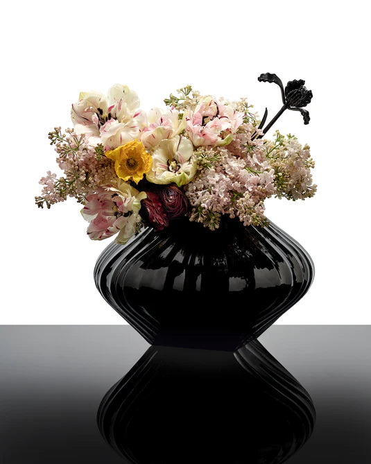 Vase with glass tube 04 transparent matt Josephine