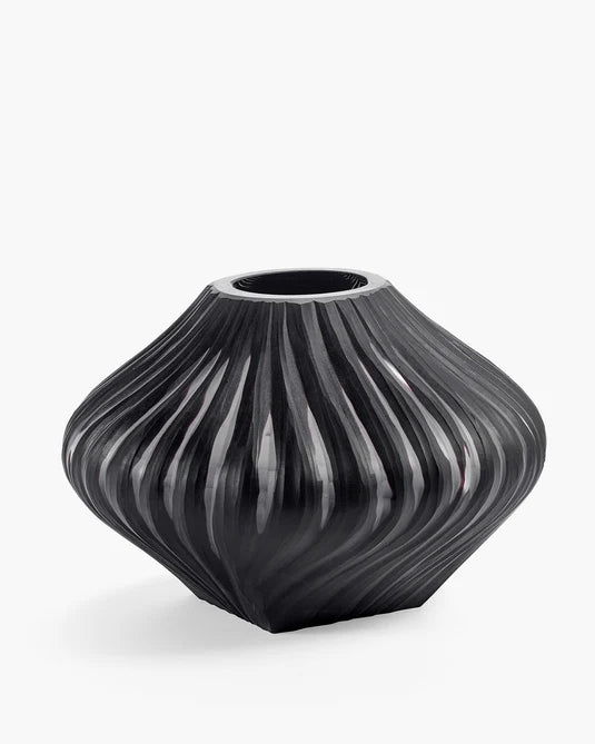 Vase with glass tube 04 matte black Josephine