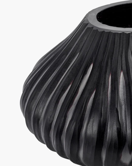Vase with glass tube 04 matte black Josephine