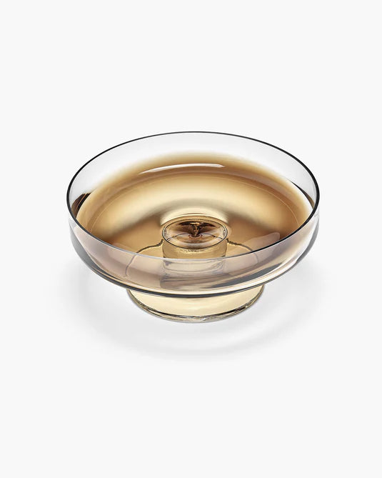 Low bowl with foot L Ambre Zuma