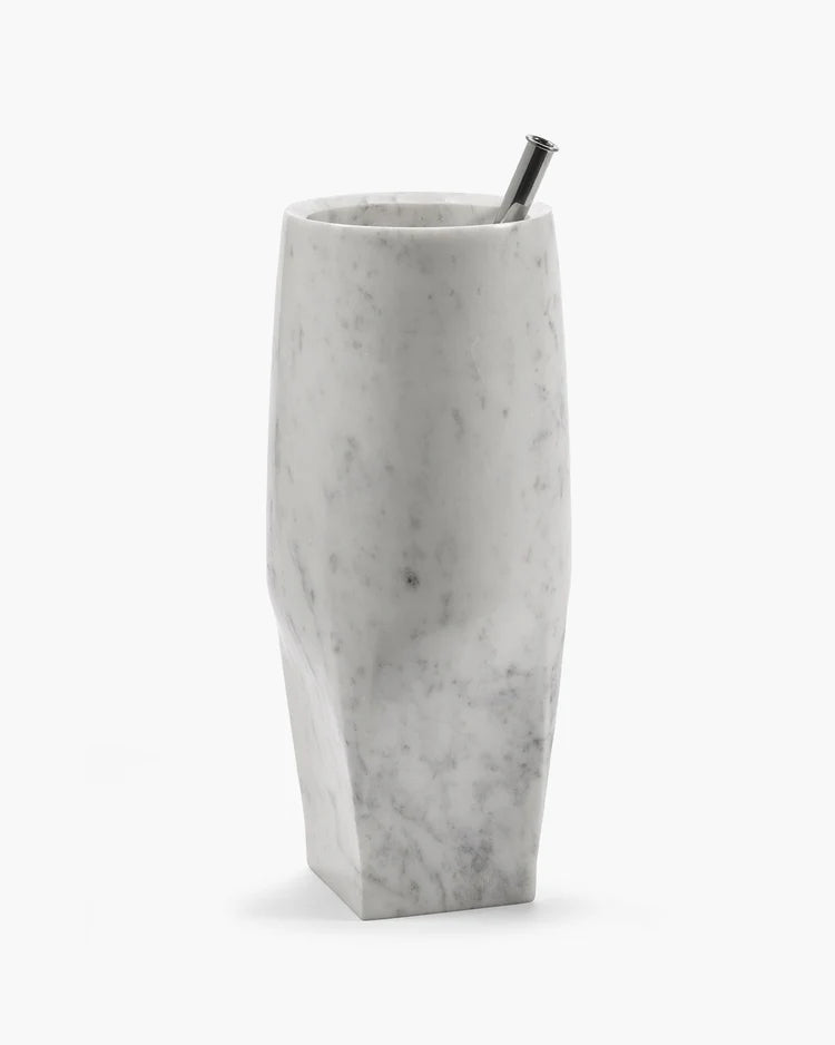 Vase avec tube en verre 08 L blanc Josephine