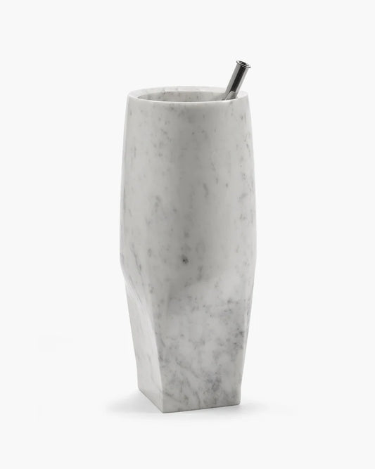 Vase avec tube en verre 08 L blanc Josephine