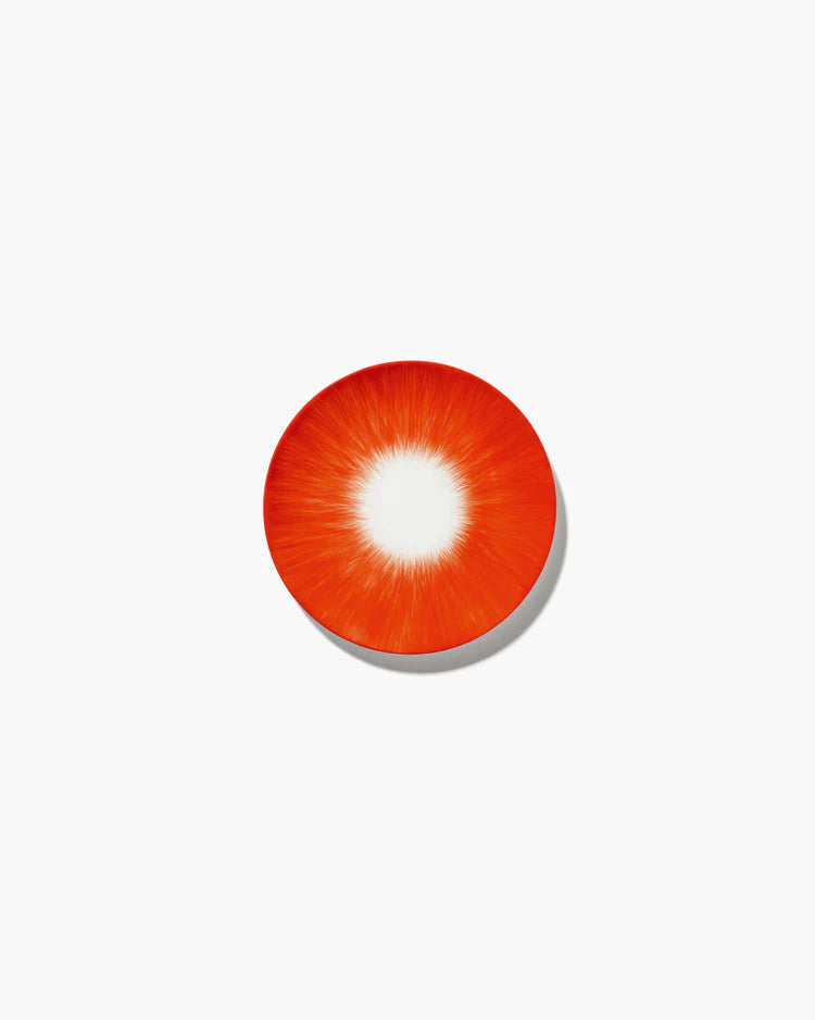 White/Red Dessert Plate Variation 5 Dice