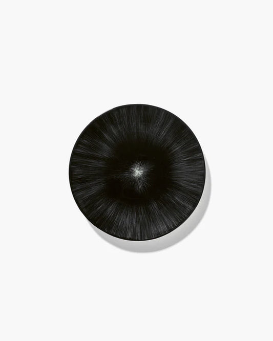Assiette de petit-déjeuner blanc/noir variation 6 Dé