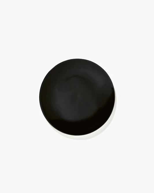 Assiette de petit-déjeuner noir Dé
