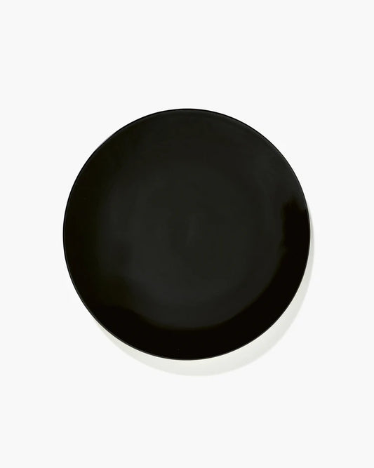 Assiette d'entrée noir Dé
