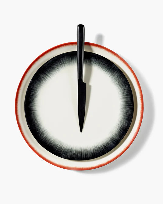 White/Red Dinner Plate Variation 2 Dice