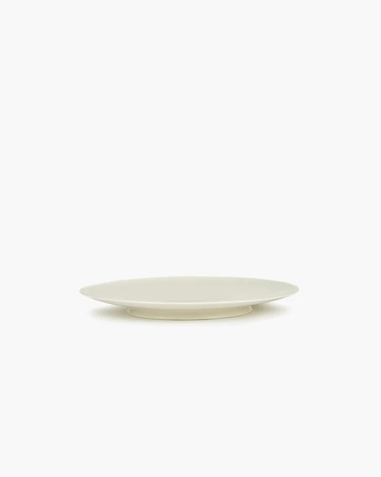 Assiette d'entrée blanc cassé Ra