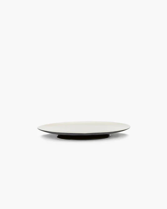 Assiette d'entrée noir/blanc cassé Ra
