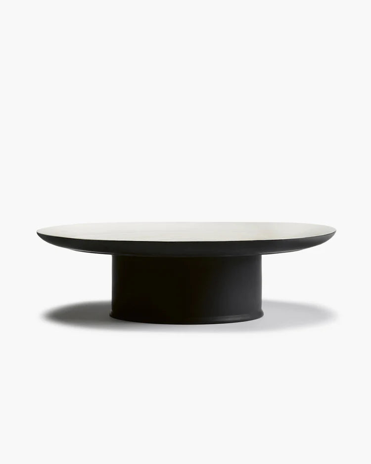 Plat a gateau noir/blanc cassé Ra