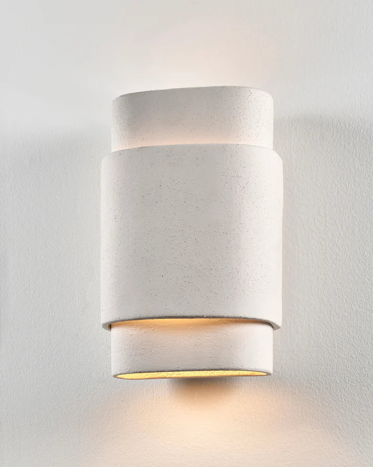 Beige stenen wandlamp