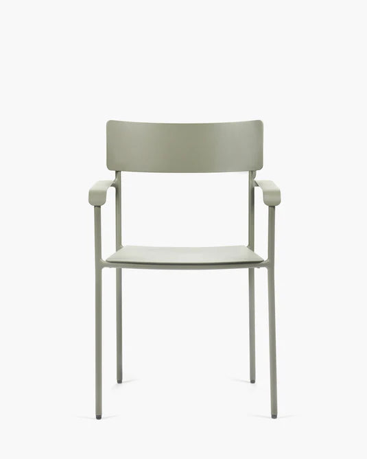 August S Green Outdoor Chair with Armrest