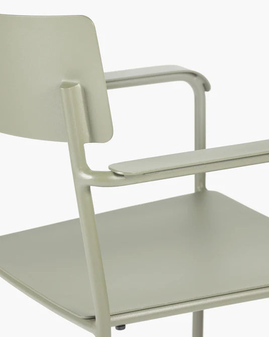 August S Green Outdoor Chair with Armrest