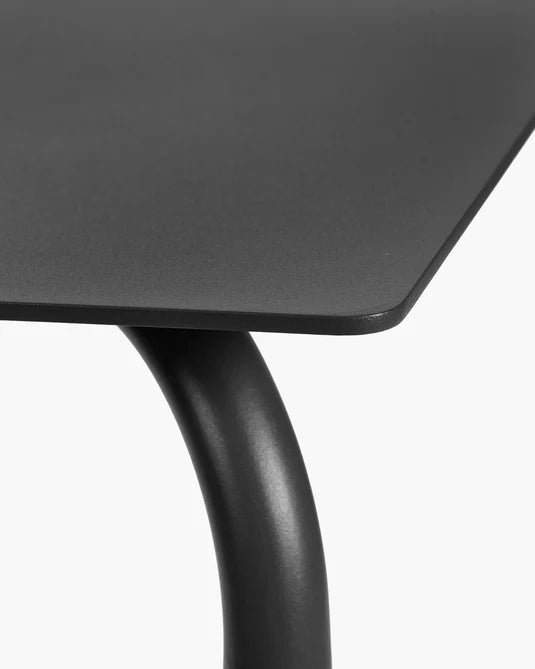 S August Black Outdoor Dining Table 