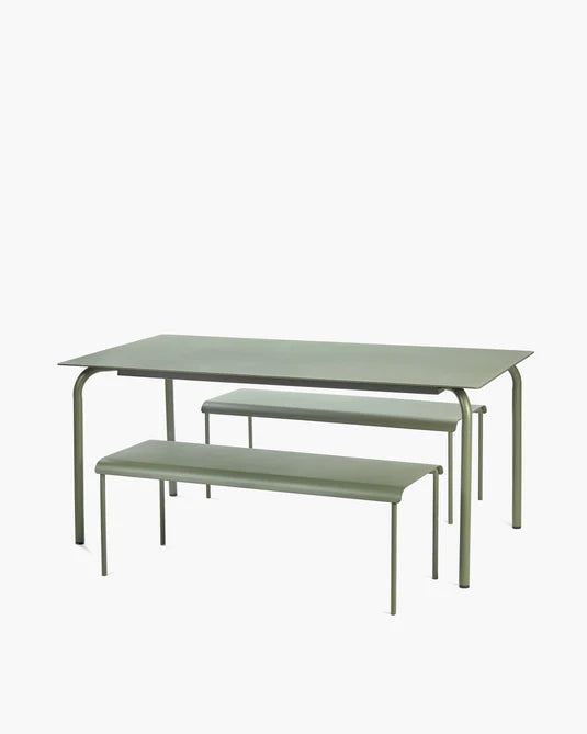 S August Green Outdoor Dining Table 