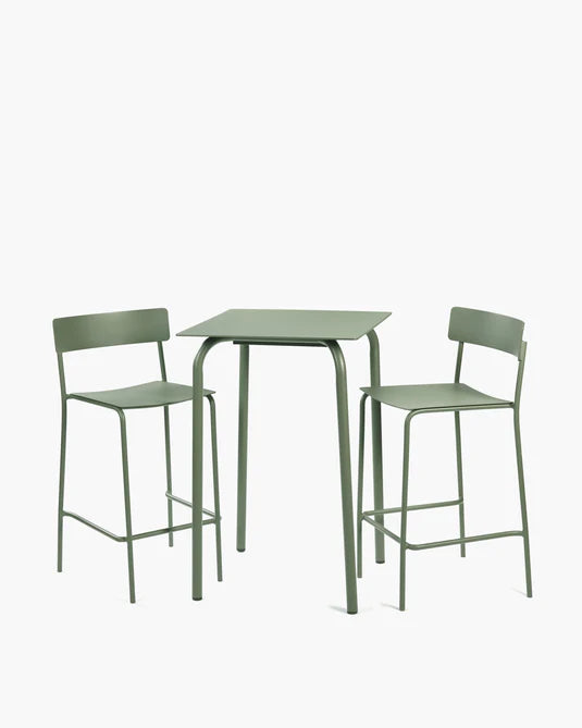 August Green Outdoor High Dining Table
