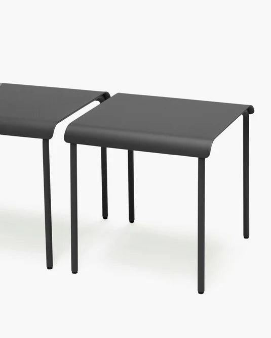 August Black Outdoor Stool 