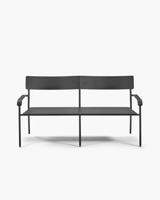 August Black Outdoor Sofa 