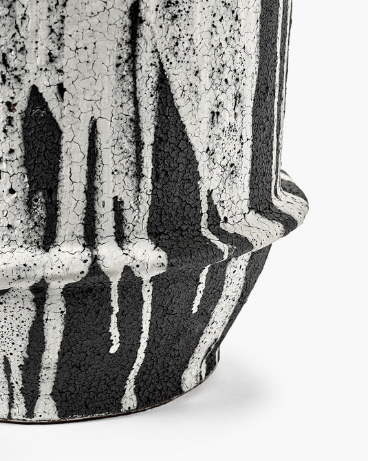 Jardinière 02 M blanc cassé/brun foncé