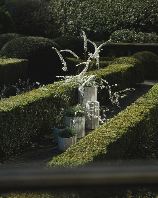 Jardinière bas 03 blanc cassé Rift
