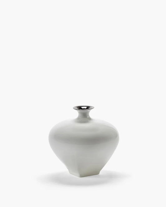 Vase 01 blanc - argent Josephine