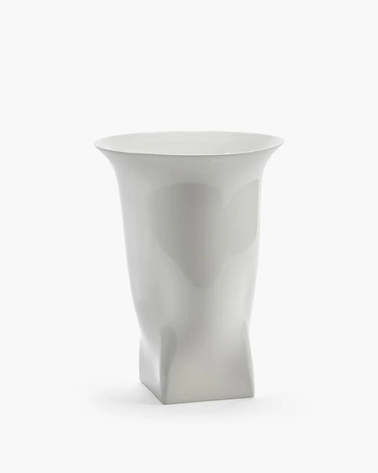 Vase avec tube en verre 02 blanc Josephine