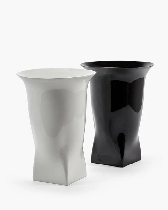 Vase with glass tube 02 black Josephine