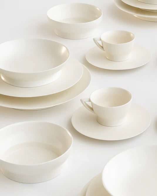 Ensemble complet 24 pièces blanc cassé Ra