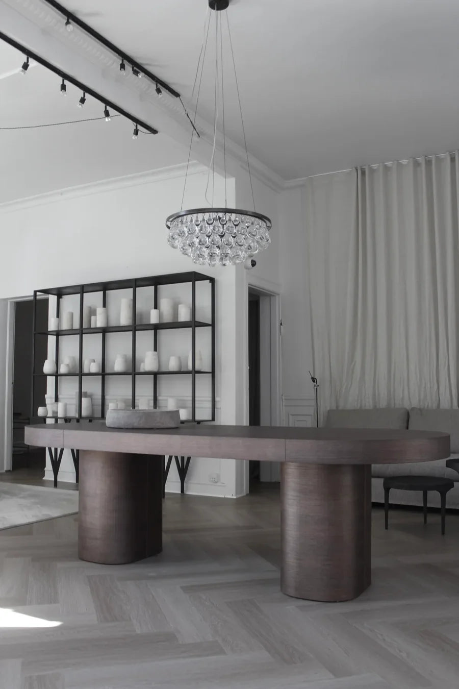 Cici tafel L bruin eiken/crème canvas 