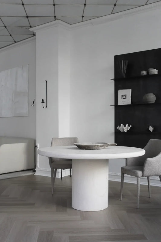 Cici table L brown oak/cream canvas 