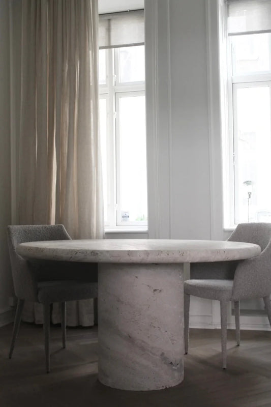 Cici table L brown oak/cream canvas 