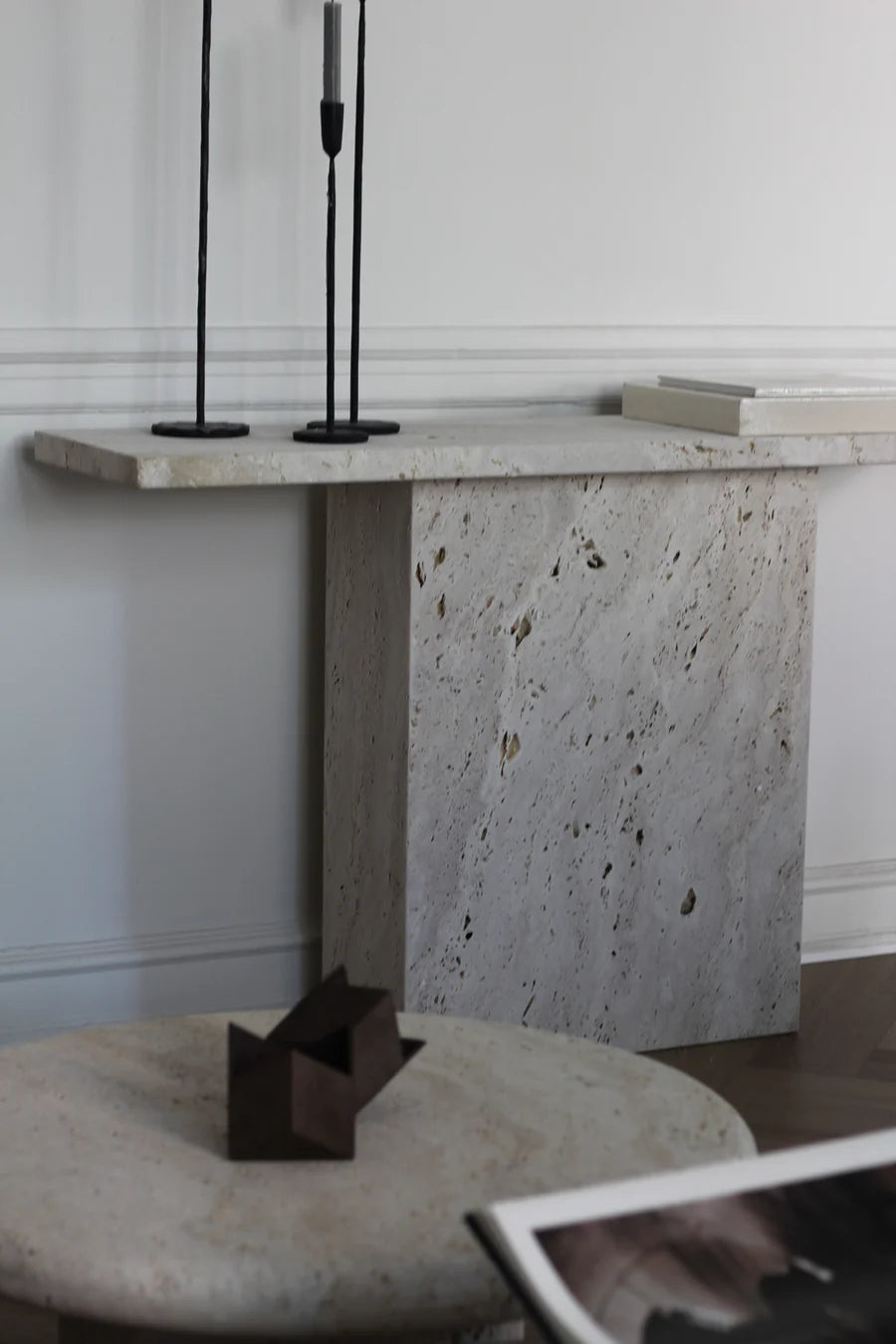 Kubé 2 bruine eiken console