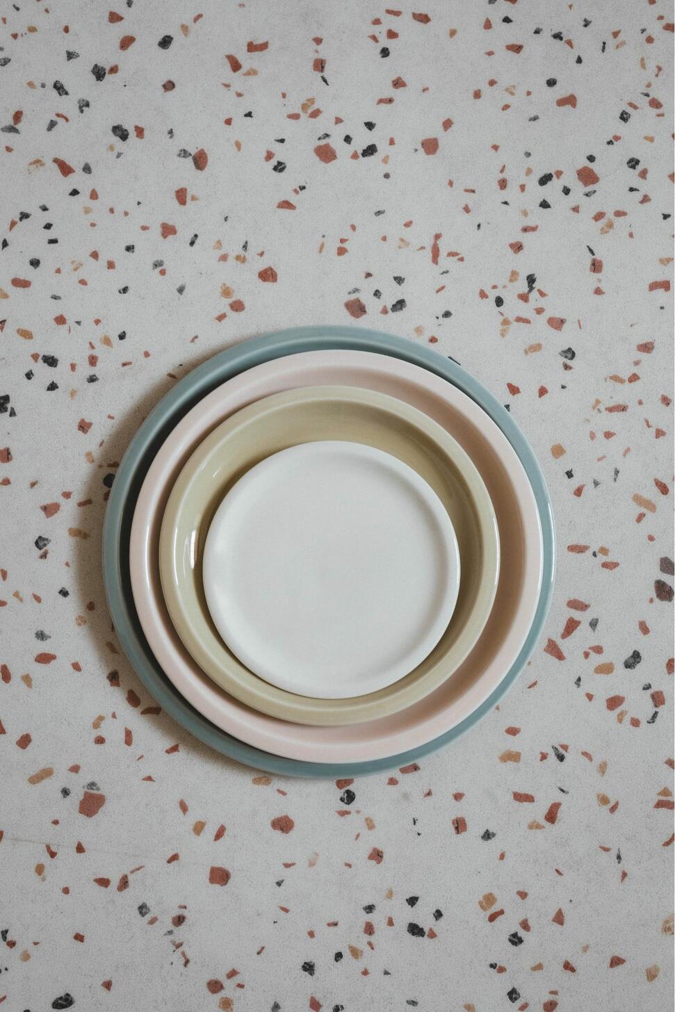 Assiette XL Cantine Rose Buvard