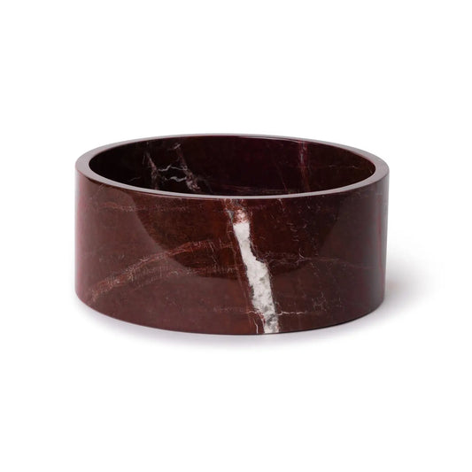 Red marble bowl