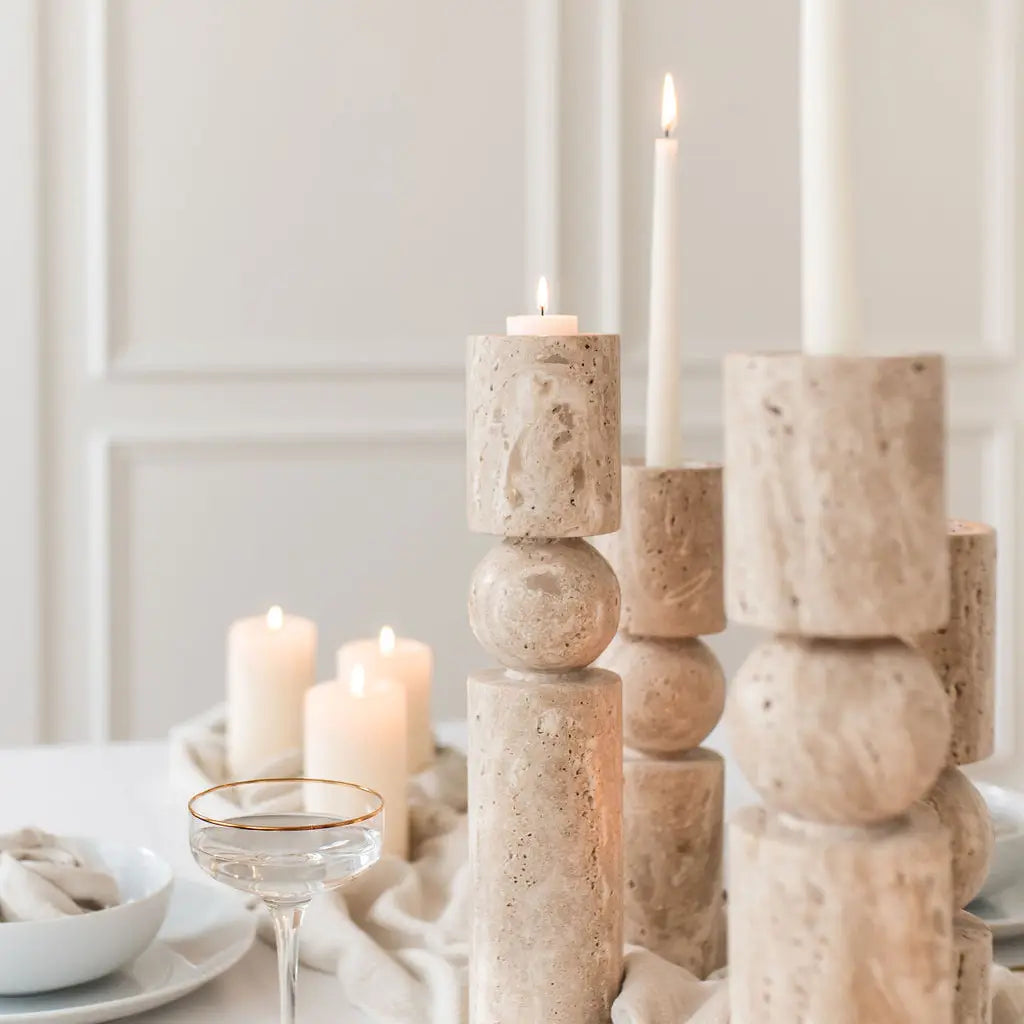 Bougeoir double Travertino