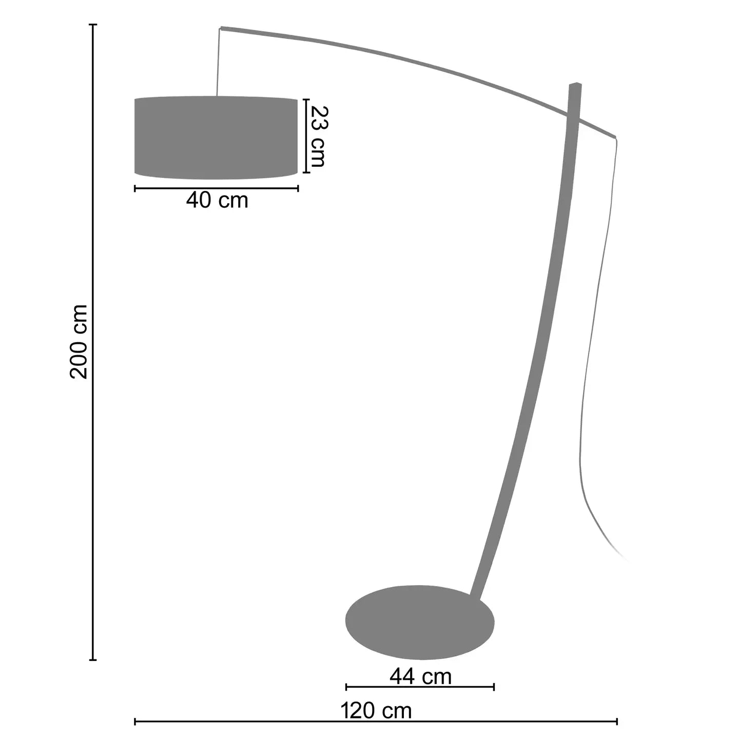 Cavalaire arc floor lamp