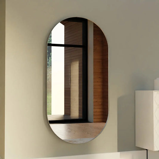 Miroir Ovalo argent