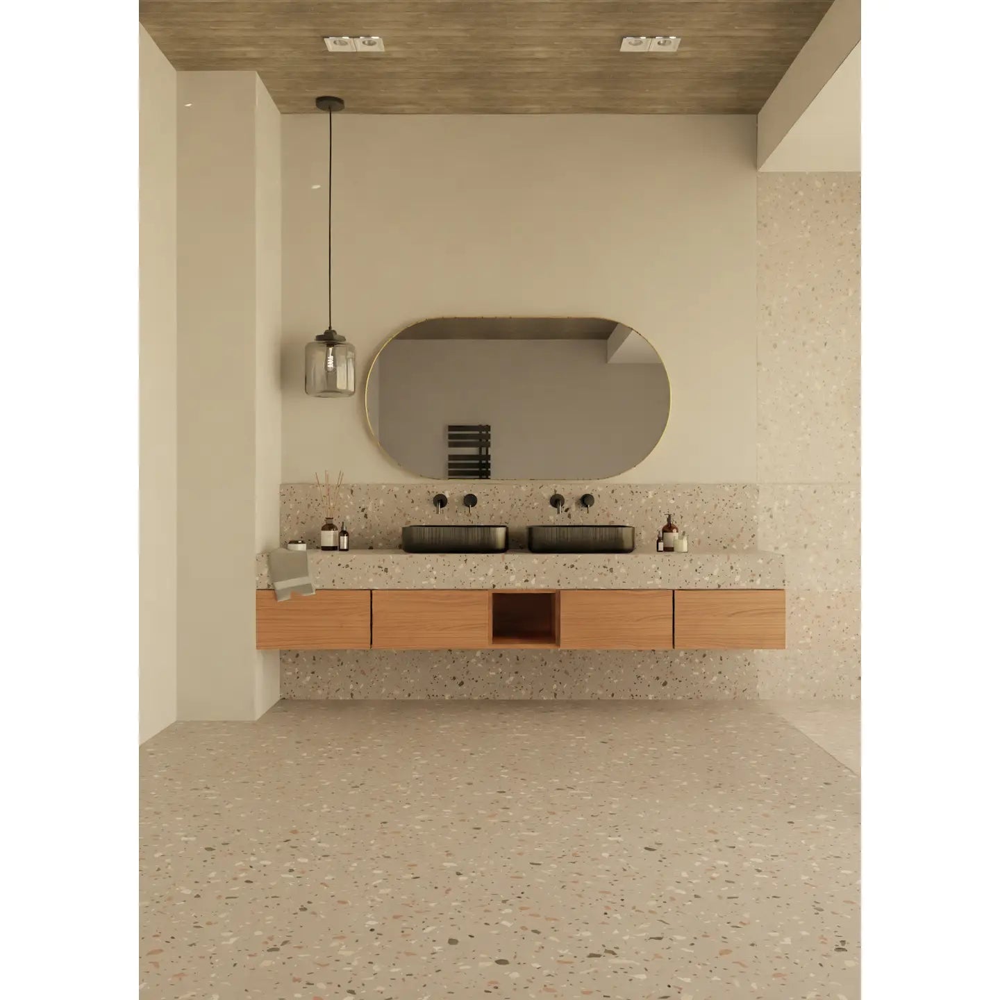 Ovalo gouden spiegel