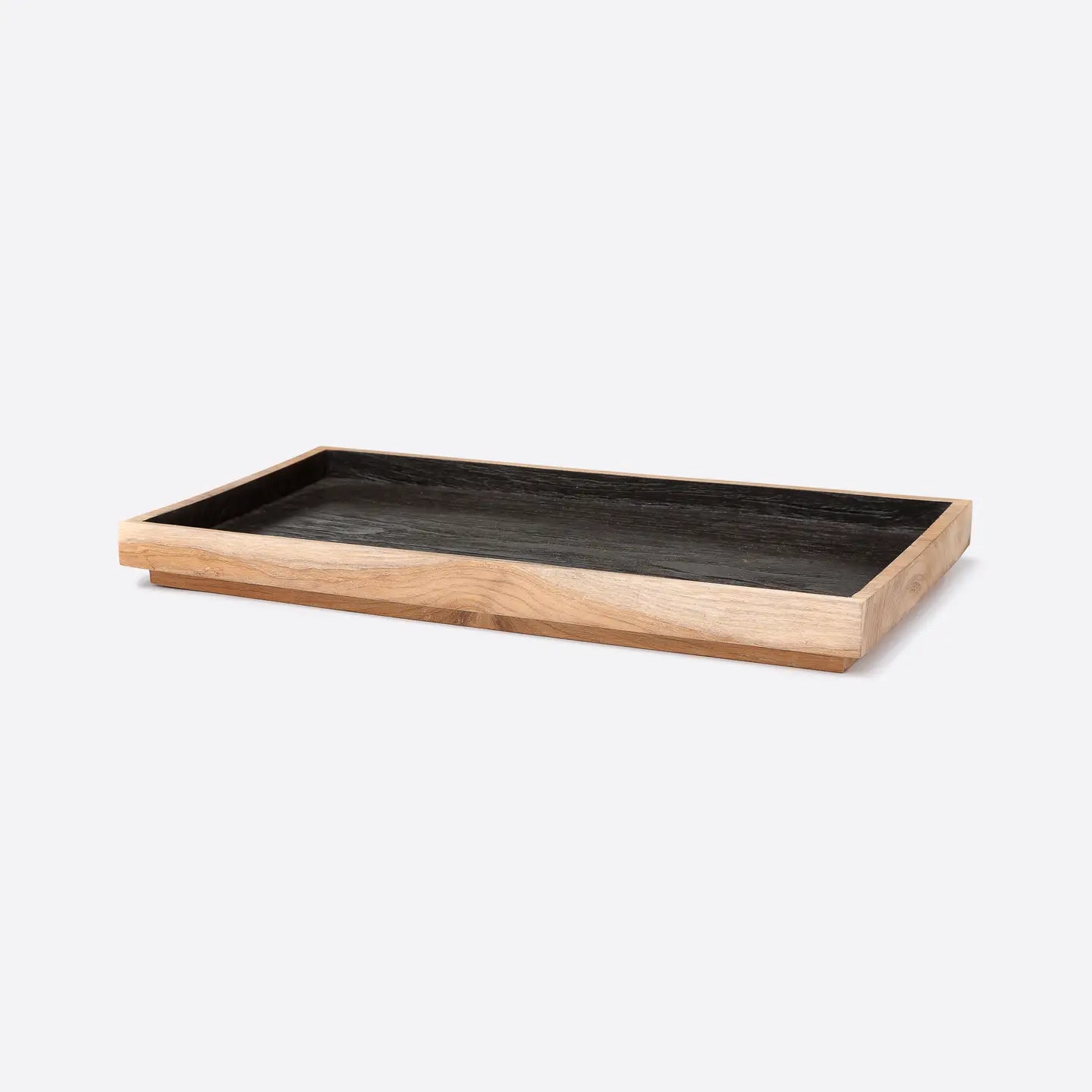 Dark rectangular tray