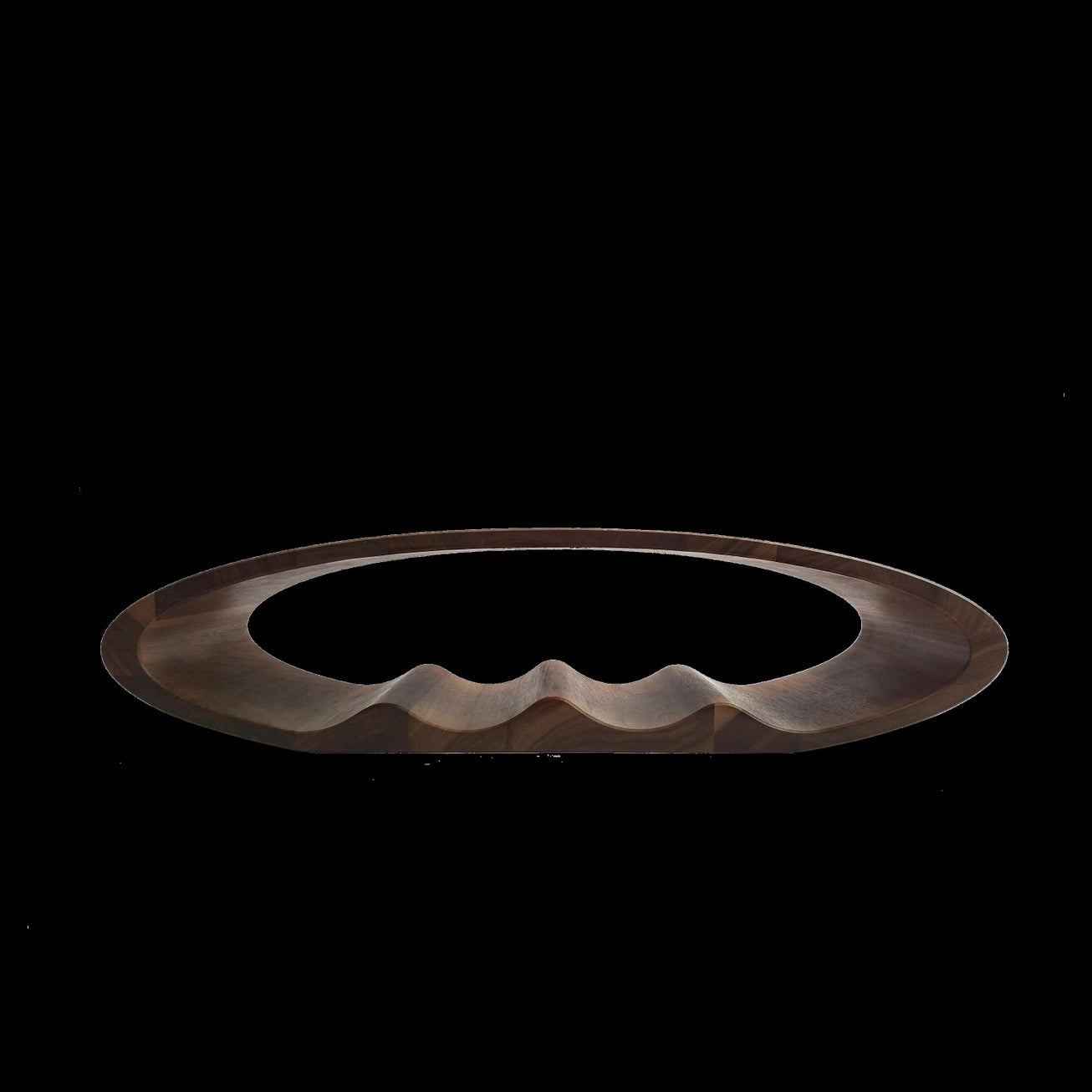 Ellipse walnut bottle rack