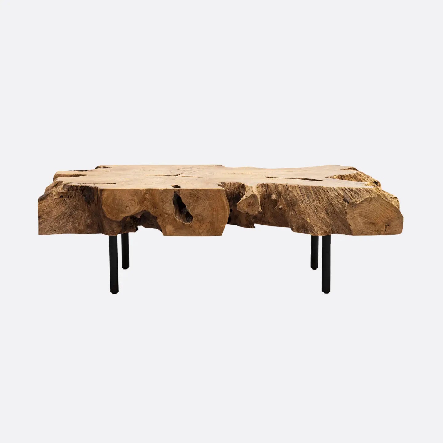 Root wooden coffee table